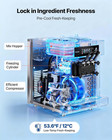 Commercial Ice Cream Machine  20-28l h Yield  2200w 3-flavor Countertop Soft Ser