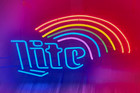 Vintage 1995 Miller Lite Beer 24 x20  Neon Sign - Rainbow - Excellent  