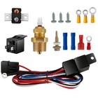 Cooling Fan Relay Kit 40 Amp Electric Radiator Thermostat Temp Control Switch Us