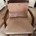 2 Vintage Mid-century Modern Style Wood Lounge Chairs Armchair Chairs