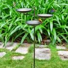 Antique Gold Outdoor Bird Baths  3-tier Bird Baths And Feeders With Stake  43   