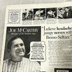1939 Bromo Seltzer Joe Mccarthy Eleanor Holm Vintage Ad R