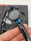 3m Littmann   Cardiology Iv Stethoscope Black Tube Blue Stem 6201 New