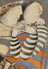 Graciela Rodo Boulanger  Lithograph Sisters And Cat 1976 Etreindre Des Couples