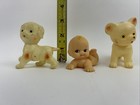 Vintage Lot Of 3 Soft Rubber Squeaky Toy  Bear And Dog   Kewpie Baby Kitsch
