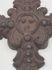 Cross Wall Hanging Cast Iron Metal Religious Decorative Rustic Brown  12  X 9 