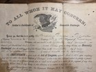 1865 Wisconsin Cavalry Civil War Honorable Discharge  Private Adolphus Praga
