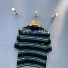 Miu 2025ssmiu Womens Striped Short Sleeve Cotton T-shirt