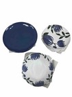 Zak Designs Dish Set  4 Blue Plates  4 White Plates  4 Bowls 
