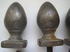 6 Vintage Cast Iron Finials Approx  2       Fence Gate W  4 Double End Stud Bolts       