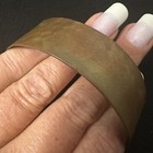 Vintage Estate Solid Copper Textured Geometric Pattern Cuff Bracelet 7 5 8    Long
