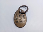 Antique   Vintage Solid Brass Cow Cattle Number  229 Double Sided Oval Tag