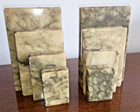 Pair Shiny Marble Bookends Look Like Books Vintage And Attractive