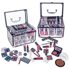 Carry All Trunk Makeup Train Case With Re-usable Aluminum Beauty Storage Organiz