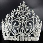 17cm Tall Crystal Huge Tiara Crown Wedding Queen Princess Adjustable For Women
