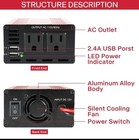 1000w 2000watt Car Power Inverter Laptop Phone Charger Dc 12v To 110v Ac Adapter