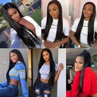 Brazilian Virgin Human Hair Straight Bundles 24 Inch 1b 150g 3 Pack