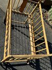 Antique  Wooden Wood Crib  With Wheels