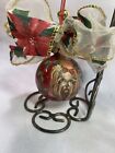 Hand Painted Yorkie  Yorkshire Terrier Glass Christmas Ornament Ball Ooak Decor