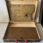 Wooden Artist Painters Palette Case Travel Box Briefcase  Vintage 17x 13 X 4