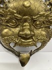 Antique Or Vintage Gilt Bronze Tibetan Buddha Mahakala Mask Wall Hanging 9    T