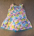 Multicolor Floral Dress Blue Trim - 1 Pc American Girl 18 Inch Doll Dress