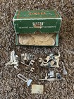 Various Antique Singer Sewing Machine Parts - Lot Of 9 Parts In Vintage Box