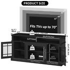65  Sideboard Buffet Cabinet W adjustable Shelves   Glass Door Coffee Bar Table