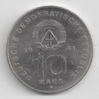 Germany-gdr 10 Mark  1981 25 Years National People s Army  500 