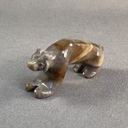 Zuni Carved Picasso Marble Bobcat Fetish With Silver Eyes By Travis Nieto  New