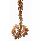 8 5 Ft  Pure Copper Cascading Leaves Rain Chain