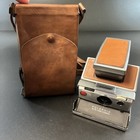 Vintage Polaroid Sx-70 Alpha 1 Folding Land Camera Brown Leather W case Instant