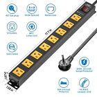 Crst 8outlet Metal Long Power Strip 2100j Heavy Duty Surge Protector Power Strip