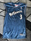 Rare Authentic Juan Dixon Signed Washington Wizards  3 Reebok Jersey Sz  M