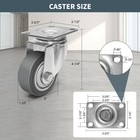 3 Inch Caster Wheels  Rubber Wheels Silent Castor- Set Of 4 Heavy Duty Caster   