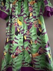 Vintage Cabernet House Dress Tropical Print Cotton Dress Small