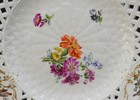 Antique Meissen Hp Flowers And Birds Porcelain 9 1 8 Inch Plate Marcolini 18th C