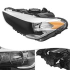 2016-2022 Bmw X1 Halogen Headlamp Assembly Left Driver Side W bulb Black Housing