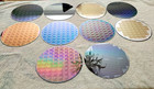 10 Pc Lot Semiconductor Silicon 200mm 8  Wafers With Die Chip Designs  tu1
