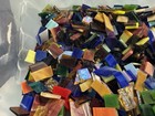 Multicolor Glass Mosaic Tile Pieces Assorted Bulk Lot In Plastic Storage Box