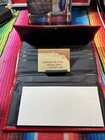 Vintage Original Shell Oil Company Embossed Garage Leather Wallet Holder Brown