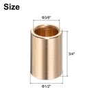 4pcs Sleeve Bearings 3 8  Bore X 1 2  Od X 3 4  Length Brass Bushing