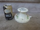 Vtg Art Deco Porcelain Pull 3 Chain Ceiling Wall Flush Mount Light Fixture 