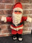 Large Antique German Santa Figure W  Felt Suit   Mohair Beard  Look 