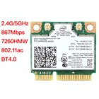 Intel Dual Band 7260hmw Wifi Card Ac1200 Bluetooth 4 0 Mini Pci-e Adapter For Pc