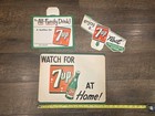 Nos 1949   1954 7-up Cardboard Display Lot  3  - Rare Swim Girl Logo - Mint Nos