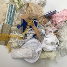 Large Vintage   Antique Lot Of Laces And Trims- Cotton Lace Victorian Crafts
