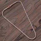 5mm Round Cut Lab Created Diamond Men s Tennis Necklace 14k Rose Gold Plated