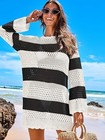 Women Swimsuit Crochet Swim Cover Up 2026 Summer Bathing Suit Swimwear Mesh 