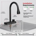 Black 3-function Pull-down Rain Kitchen Faucet